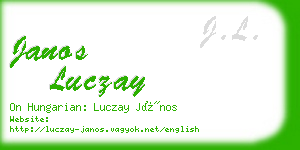 janos luczay business card